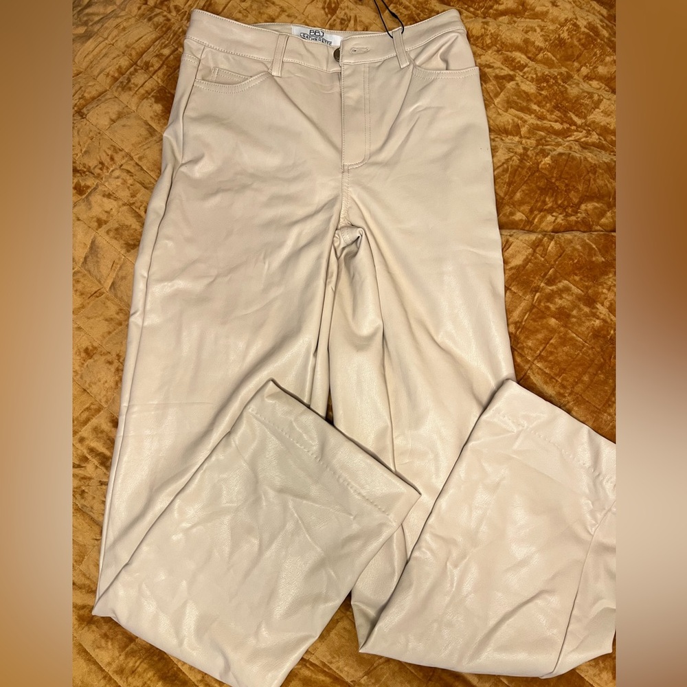 Beautiful beige faux leather pants